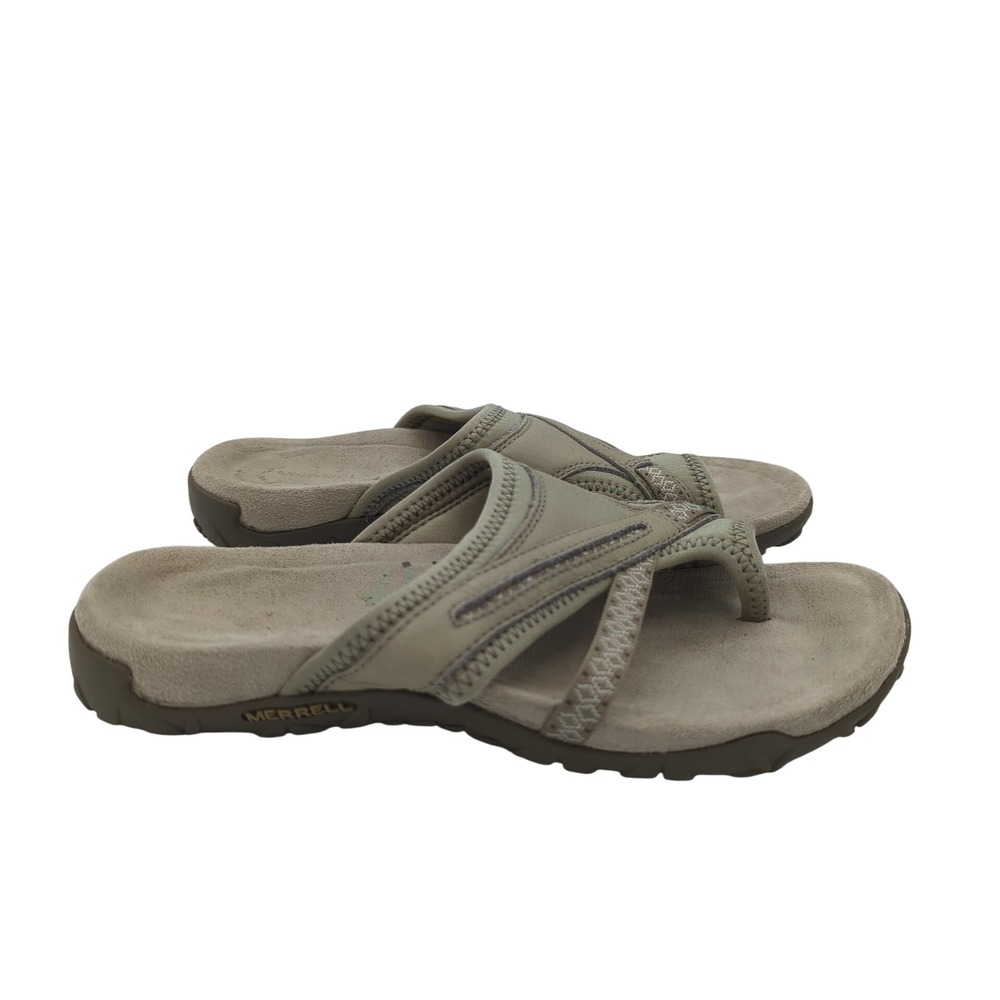 Merrell Women's Gray Suede Thong Sandals